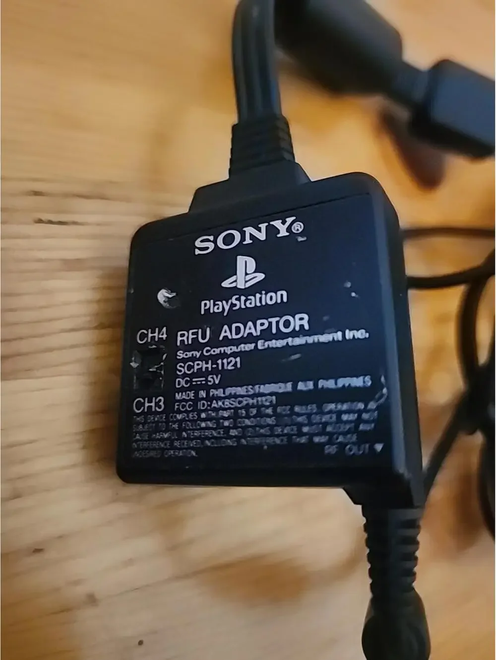 OEM Sony PlayStation PS1 PS2 RF Adapter SCPH-1121 Tested Ch3/Ch4 Analog